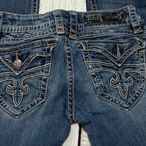 ROCK REVIVAL JEANS “Patti” boot western boho Vintage 90s Y2K Sz 28 *altered